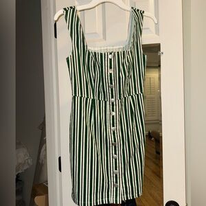 Urban Outfitters Green Black White Striped Dress